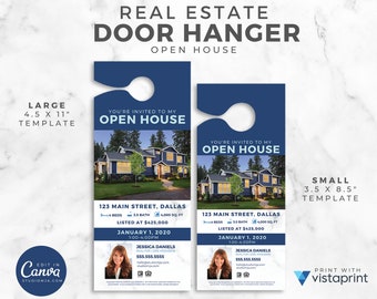Open House Door Hanger, Hang Tags, Real Estate, Realtor, Realtor Marketing, Door Tag, Business Card, Real Estate Agent, Marketing, Paper Tag