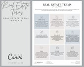 Real Estate Terms| Realtor Template |Real Estate Flyer | Realtor Download
