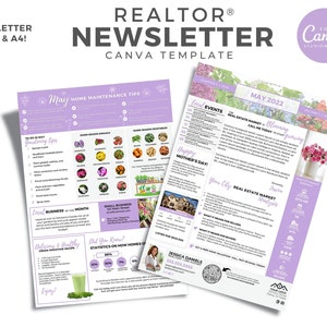 Real Estate Newsletter | May 2022 Newsletter | Real Estate Marketing | Email Marketing | Real Estate Template | Newsletter | Editable