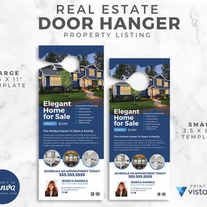 Real Estate Door Hanger, Hang Tags, Real Estate, Realtor, Realtor Marketing, Door Tag, Business Card, Real Estate Agent, Marketing, Listing
