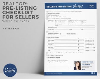 Verkäuferleitfaden, Maklervorlage, Immobilienmarketing, Maklerlisting-Präsentation, Maklertools, bearbeitbare Canva, druckbare,