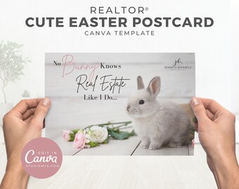 Real Estate Easter Postcard | Realtor Template | Real Estate | Canva | Real Estate Mailer | Postcard | Realtor Marketing | Realtor Funny