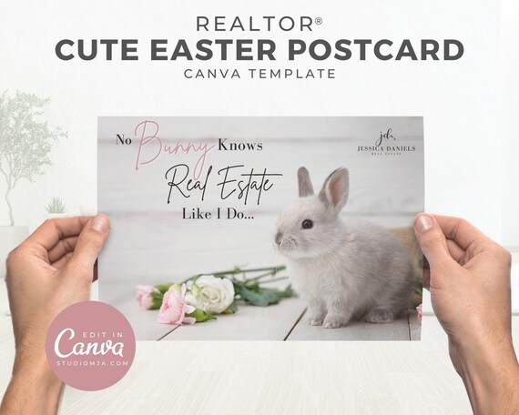 Real Estate Easter Postcard Realtor Template Real Estate - Etsy
