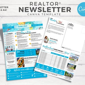 Real Estate Newsletter | June Newsletter | Real Estate Marketing | Email Marketing | Real Estate Template | Newsletter | Editable