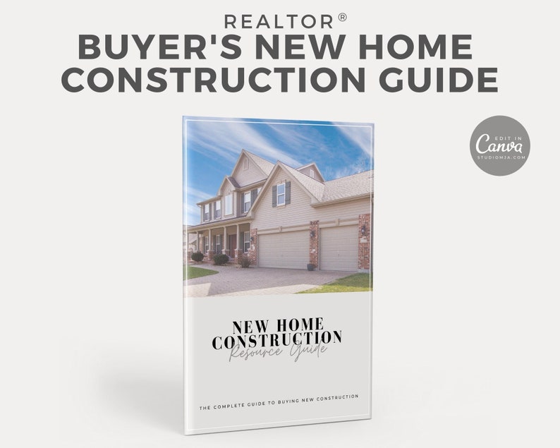 Real Estate Buyer Guide New Home Construction Guide Real Etsy