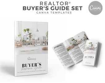 Immobilienkäufer-Leitfaden, bearbeitbares Käuferpaket für Makler, Immobilienvorlage, Immobilienmarketing, Canva, Broschüre, Maklervorlage