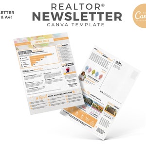 Real Estate Newsletter | April Newsletter | Real Estate Marketing | Email Marketing | Real Estate Template | Newsletter | EDDM