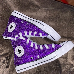 sparkle purple converse