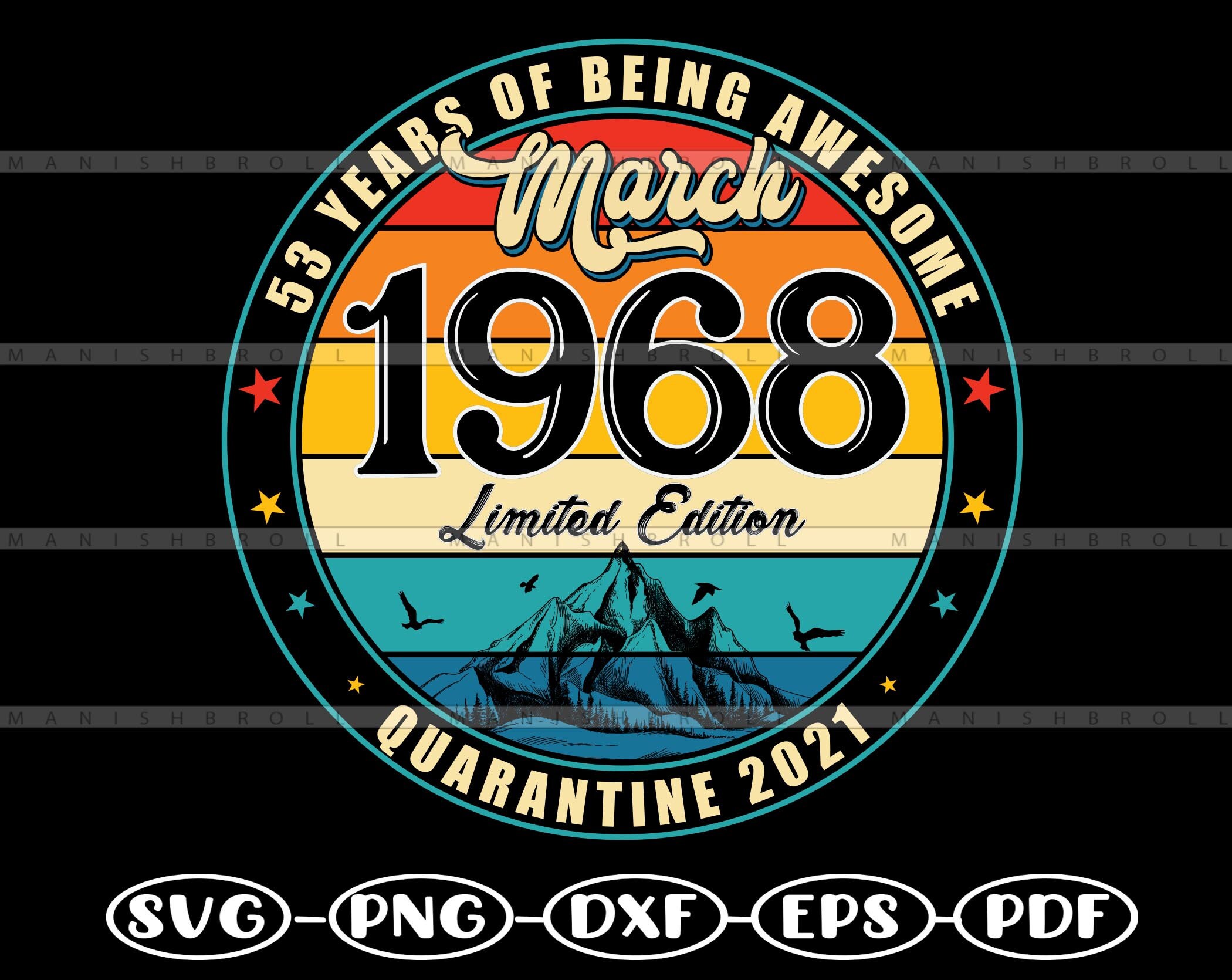 Download Vintage March 1961 60th Birthday Awesome Svg March 1961 | Etsy