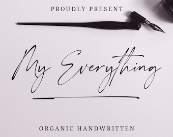My Everything Font: Luxury Handwritten Script (OTF, TTF)