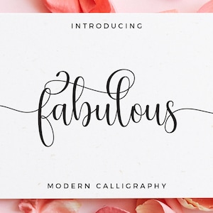 Fabulous - Lovely Script Font, Romantische Schriftart, Handschriftschriftschrift