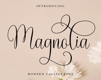 Magnolia - Modern Romantic Calligraphy, Wedding font, Elegant Font