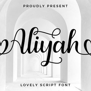 Aliyah - Lovely Script Font, Romantische Schrift, Hochzeitsschrift
