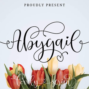 Abygail - Romantische Kalligraphie Schrift, Lovely Font