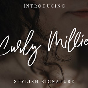 Curly Millie - Modern Signature Script Font, Handwritten Font