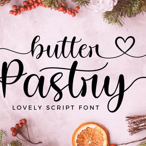 ButterGebäck - Lovely Script Font, Romantische Schrift, Hochzeitsschrift