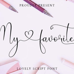 My Favorite - Lovely Script Font, Romantic Font