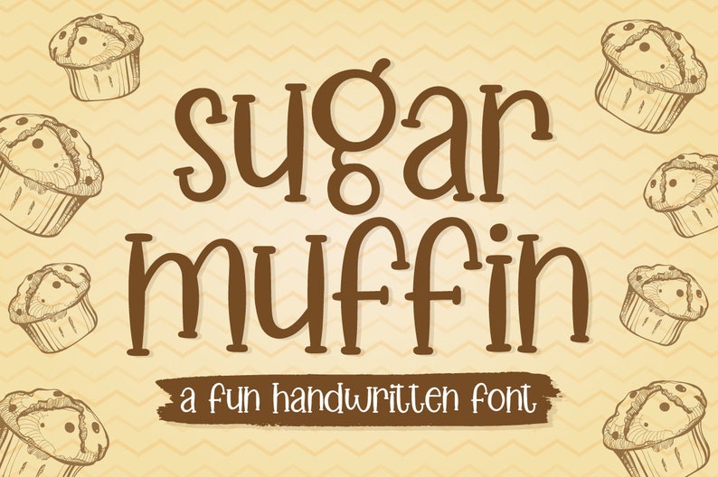 Sugar Muffin Display Font Slab Serif Font Craft Font Etsy