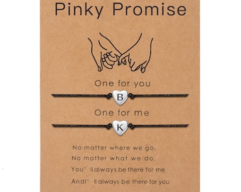 Pinky Promise Bracelet pour 2 bracelets assortis à distance réglable pour la famille de couple damis