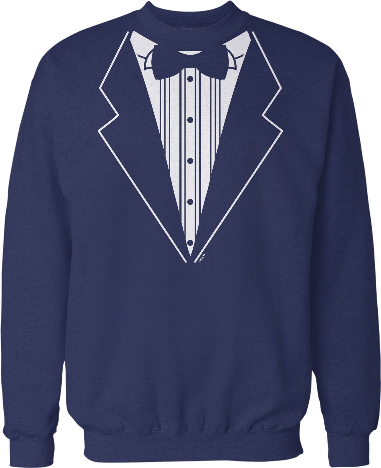 Tuxedo Crew Neck Sweatshirt, HOOD_01326 - Etsy