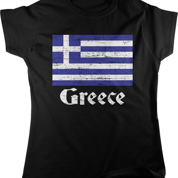 Flag of Greece, Hellas Pride, Greek Flag Women's T-shirt, HOOD_00040
