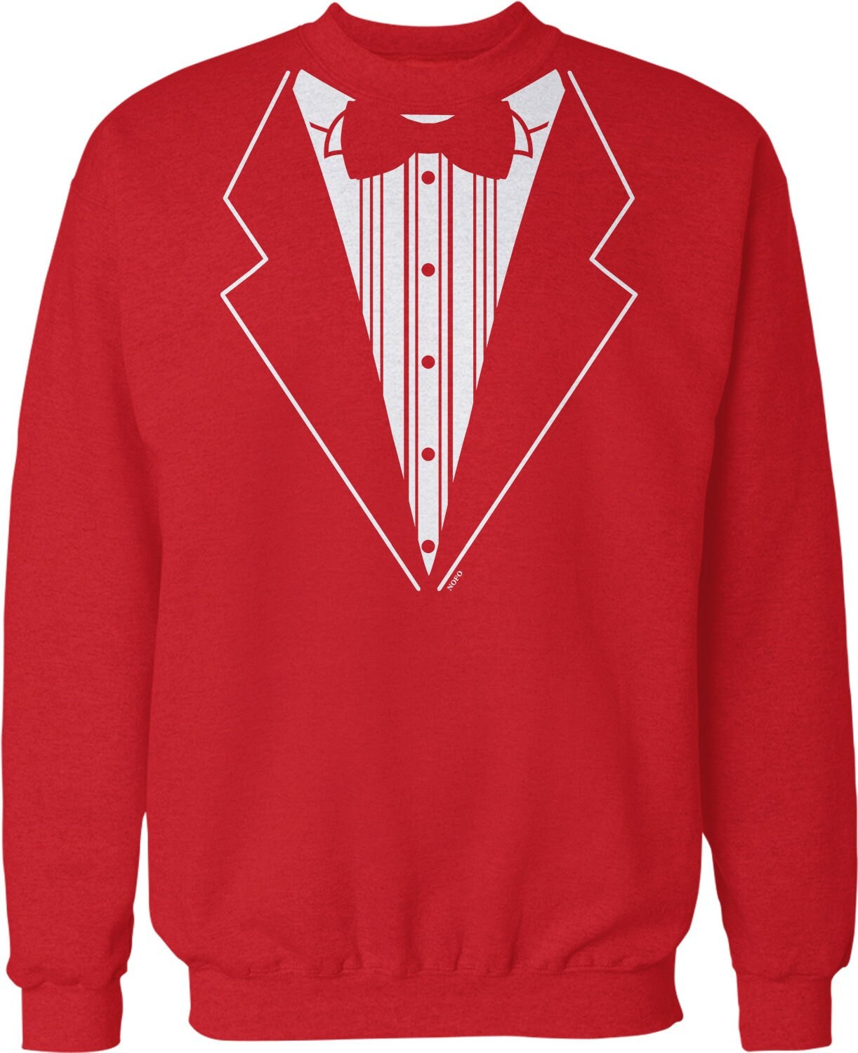 Tuxedo Crew Neck Sweatshirt, HOOD_01326 - Etsy