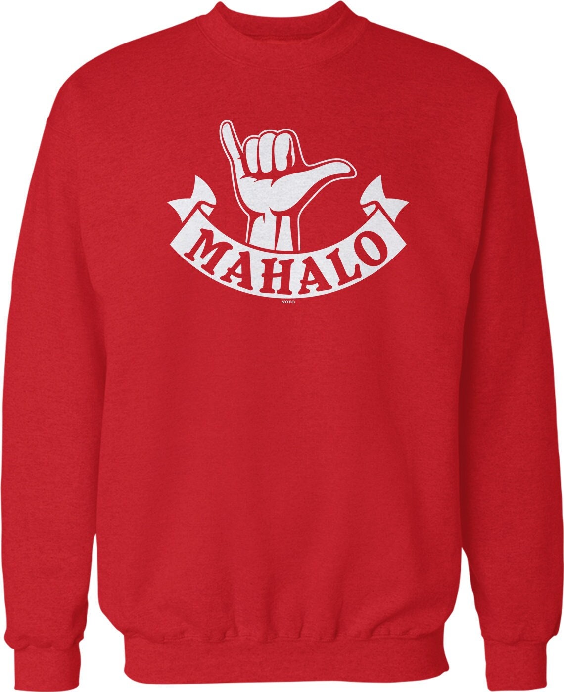 Mahalo, Pinky and Thumb Shake Crew Neck Sweatshirt
