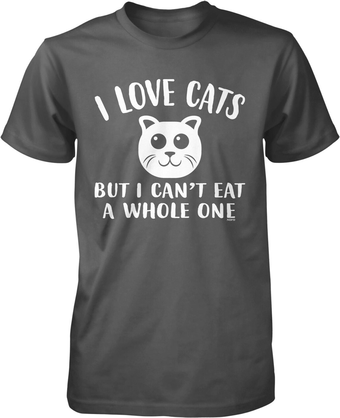 Tシャツ・カットソー +AMBLER+ A stray cat embroidery unisex hooded t-shirt oatmea I Love Cats, but I Can't Eat a Whole One Men's T-shirt