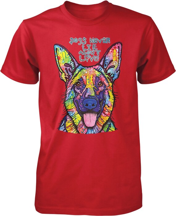 Dogs Never Lie About Love, German Shepherd Men's T-shirt