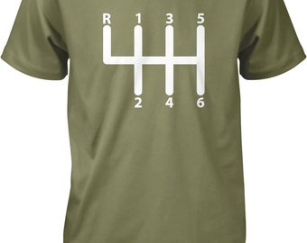 6 Speed Manual Transmission, 6-Speed Gear Stick Shift Men's T-shirt, HOOD_00523
