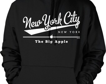 New York City, New York, the Big Apple Hooded Sweatshirt
