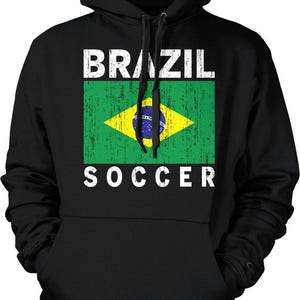 Brasil Soccer, Brasileira Futebol Hooded Sweatshirt, HOOD_00074