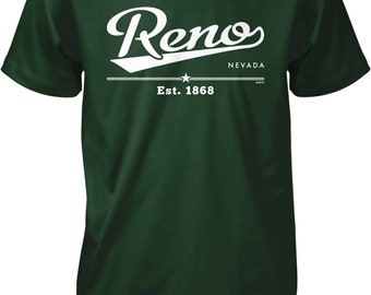 Reno, Nevada, Est. 1868 Men's T-shirt, HOOD_01256