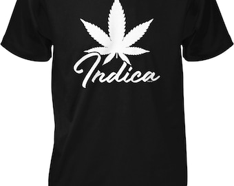 Indica Marijuana Leaf Men's T-shirt, HOOD_01913