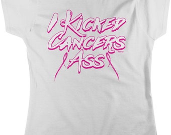 I Kicked Cancers Ass, Cancer Survivor Women's T-shirt, HOOD_00680