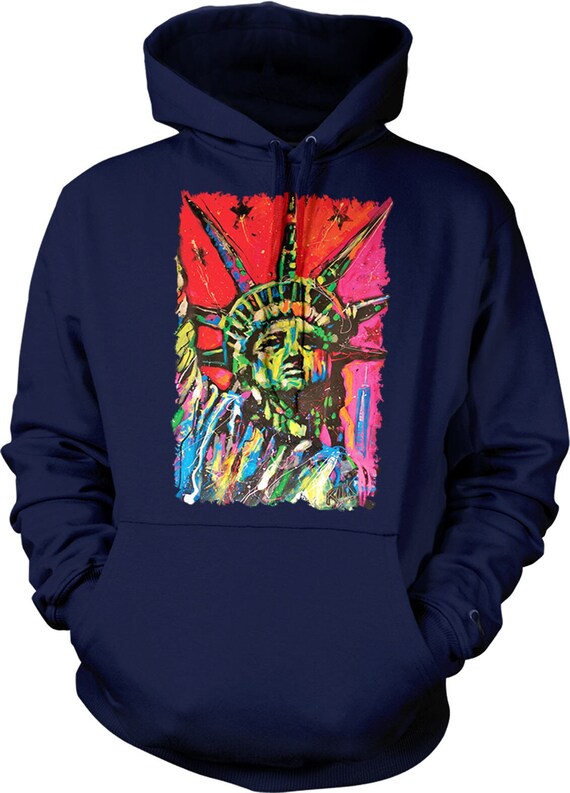 Statue of Liberty, Beautiful Painting Hooded Sweatshirt