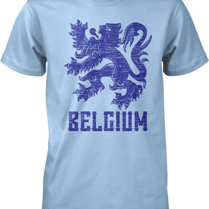 Belgium Coat of Arms, Leo Belgicus, Unity Makes Strength Men's T-shirt, HOOD_00219