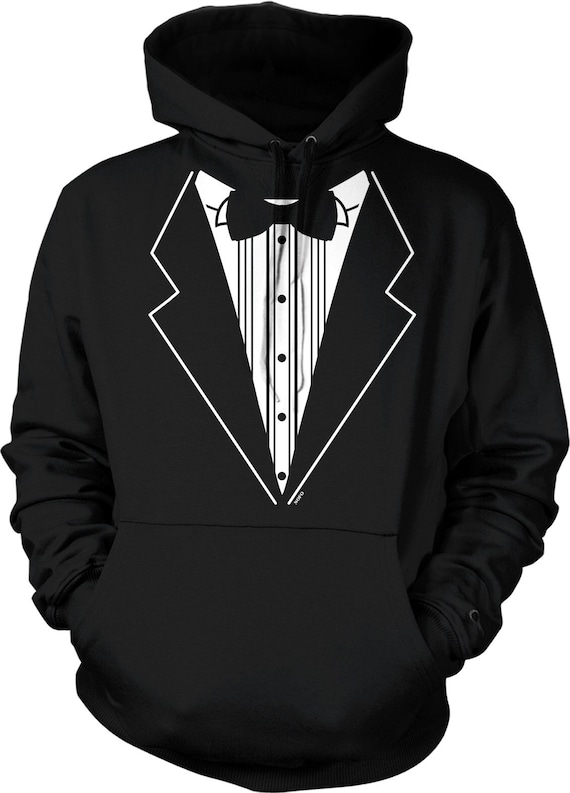 Tuxedo Hooded Sweatshirt, HOOD_01326 - Etsy