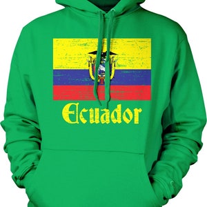 Flag of Ecuador, Ecuadorian Flag, Orgullo Hooded Sweatshirt, HOOD_00081