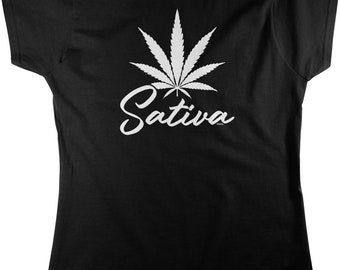 Sativa Marijuana Leaf Women's T-shirt, HOOD_01916