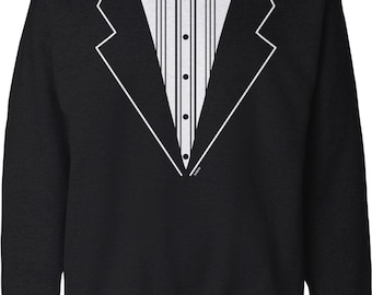 Tuxedo Crew Neck Sweatshirt, HOOD_01326