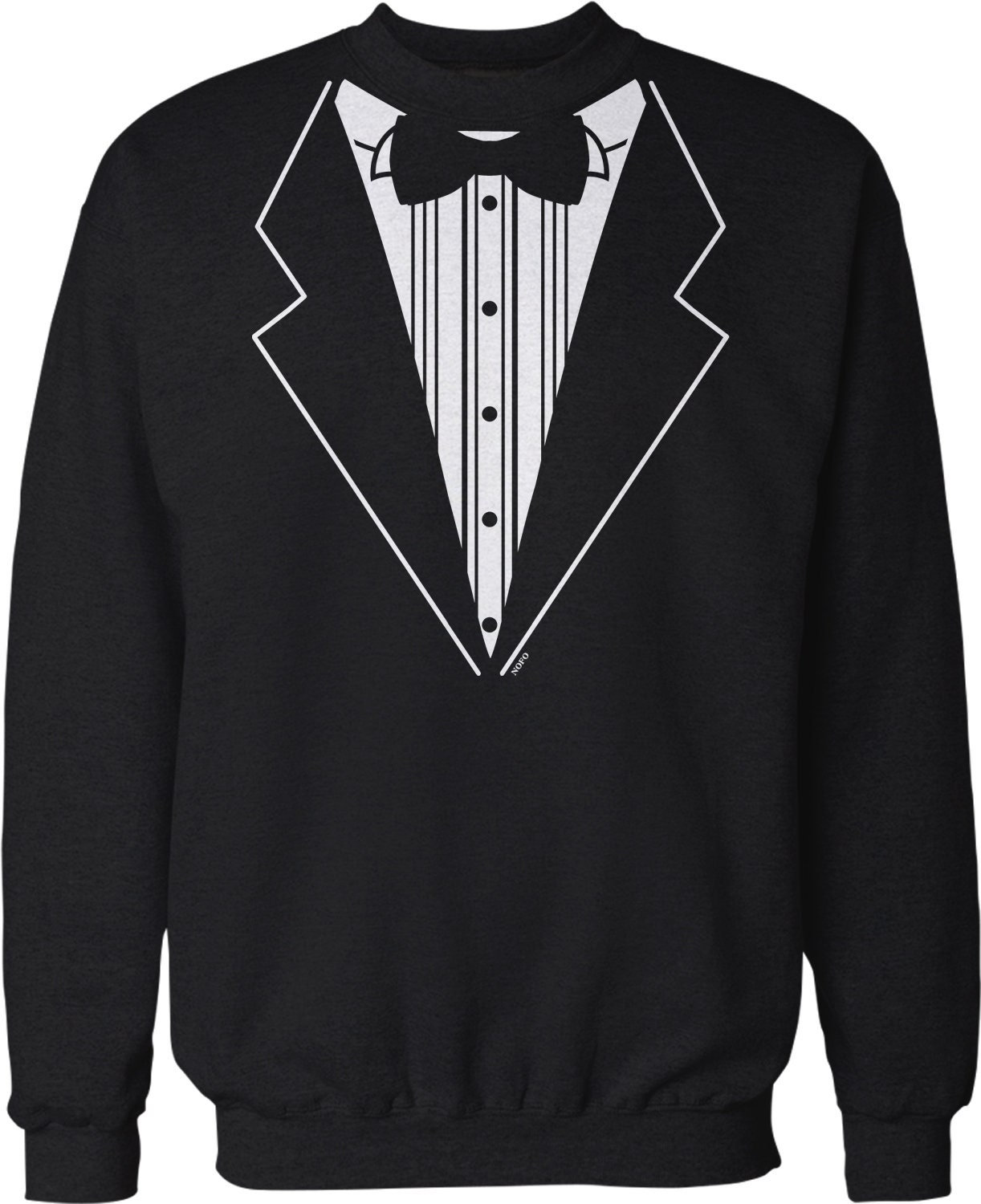 Tuxedo Crew Neck Sweatshirt, HOOD_01326 - Etsy