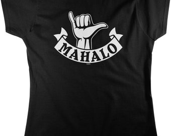 Mahalo〜♪ Mahalo, Pinky and Thumb Shake Men's Long Sleeve Shirt, NOFO_02240