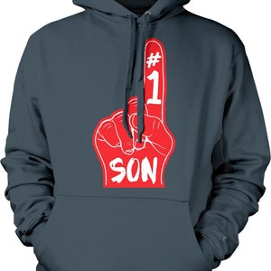 Number 1 Son, Number One Son, Foam Finger Hooded Sweatshirt, HOOD_00122