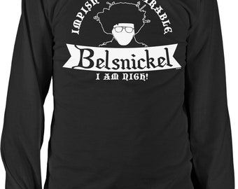 Belsnickel, Impish or Admirable, I am Nigh Men's Long Sleeve Shirt, HOOD_02828