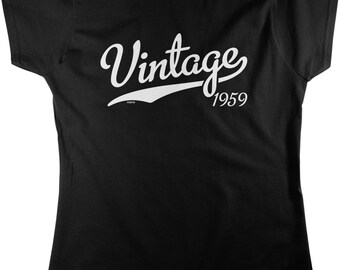 T-Shirt Anniversaire "66 Ans - Octobre 1959" - Cadeau Vintage Pour Homme Ou Femme