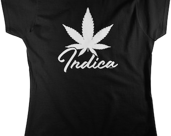 Indica Marijuana Leaf Women's T-shirt, HOOD_01913