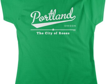 Portland, Oregon, The City of Roses Women's T-shirt, HOOD_00896