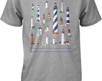 Atlantic Lighthouses, Navigational Aid, Maritime Men's T-shirt, HOOD_00411