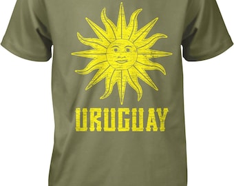 Uruguay, Coat of Arms, Sun of May, Uruguayan Pride Men's T-shirt, HOOD_00243